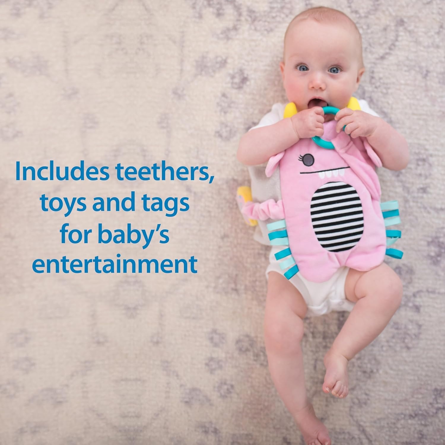 image:imageDr Browns Gripebelt Heated Belly Band Soothe Babys Tummy with Gentle Warmth and Compression Monster 3m BluePink Monster