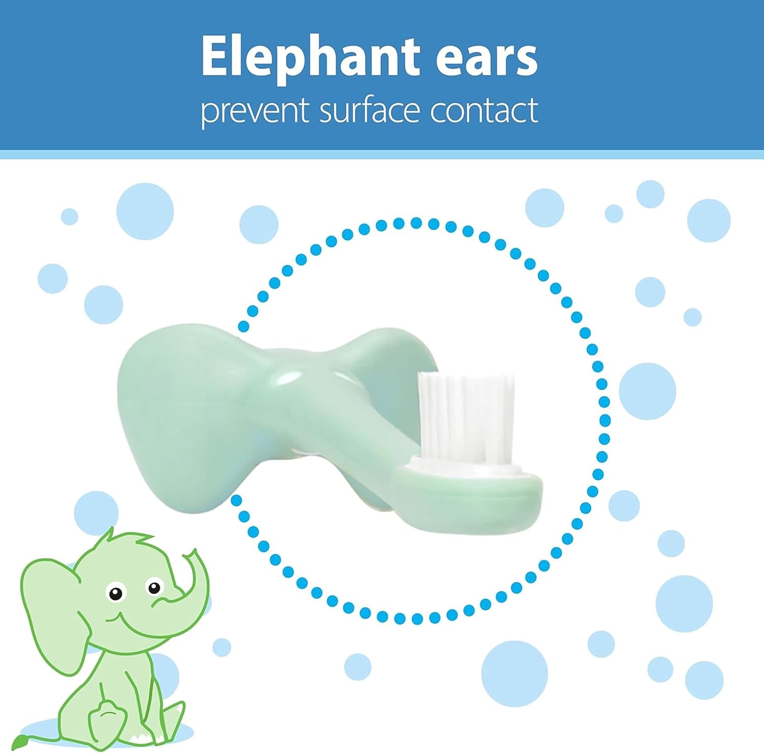 image:imageDr Browns InfanttoToddler Elephant Toothbrush and FluorideFree Strawberry Baby Toothpaste Set with Apple Pear Toothpaste 03 Years