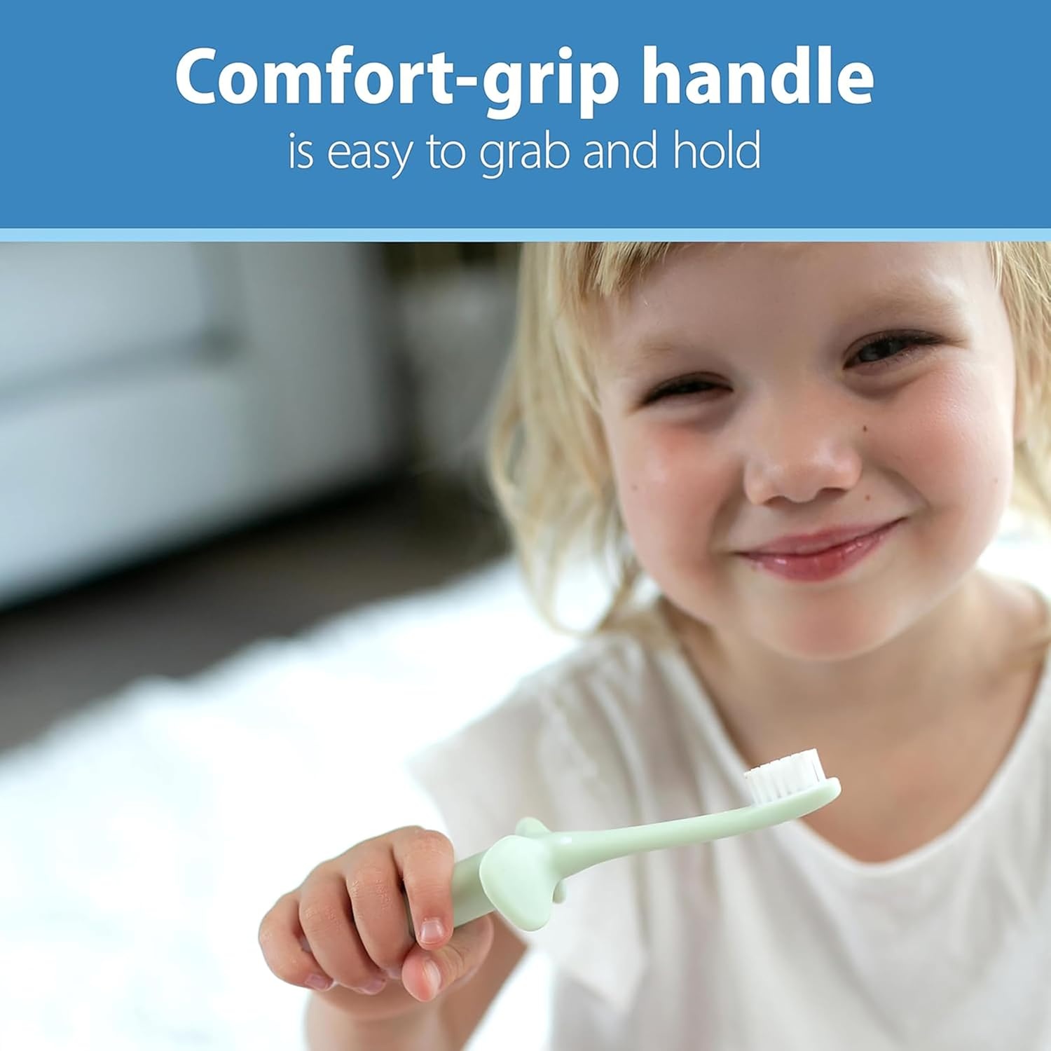 image:imageDr Browns InfanttoToddler Elephant Toothbrush and FluorideFree Strawberry Baby Toothpaste Set with Apple Pear Toothpaste 03 Years