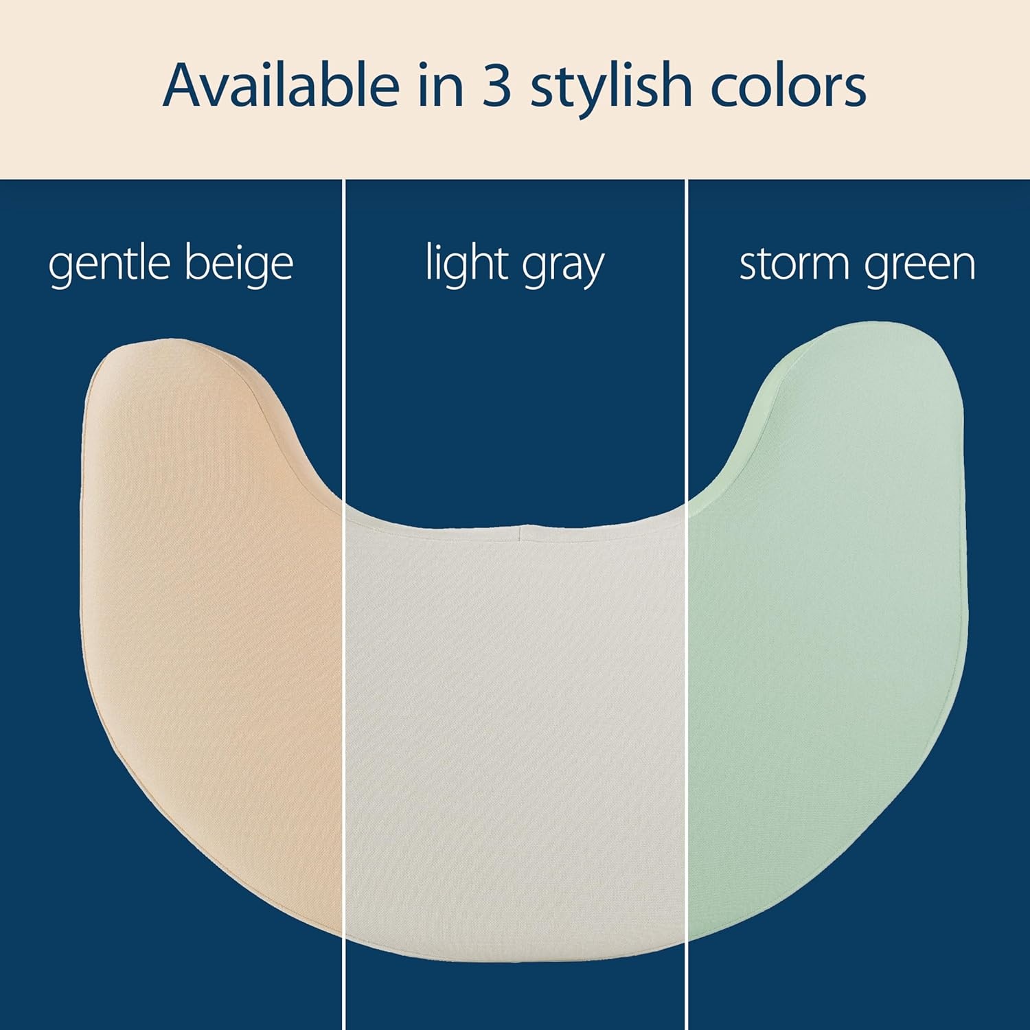 image:imageDr Browns Nursing Pillow with Washable Cover Breastfeeding Lap Support Pillow Premium Memory Foam Firm and Responsive Gentle Beige Gray CoverGentle Beige Lightgray