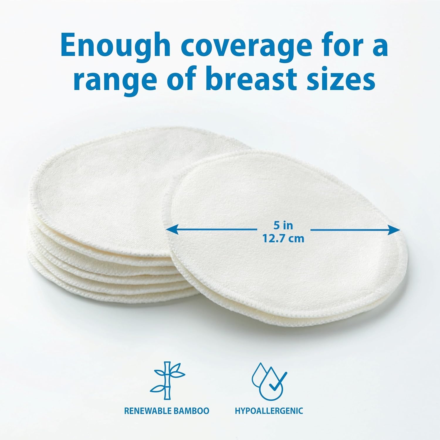 image:imageDr Browns Reusable Breast Pads for Breastfeeding Washable Nursing Pads with Laundry Bag Day amp Night Absorption 8 Count8 Count Universal Fit Pack of 6
