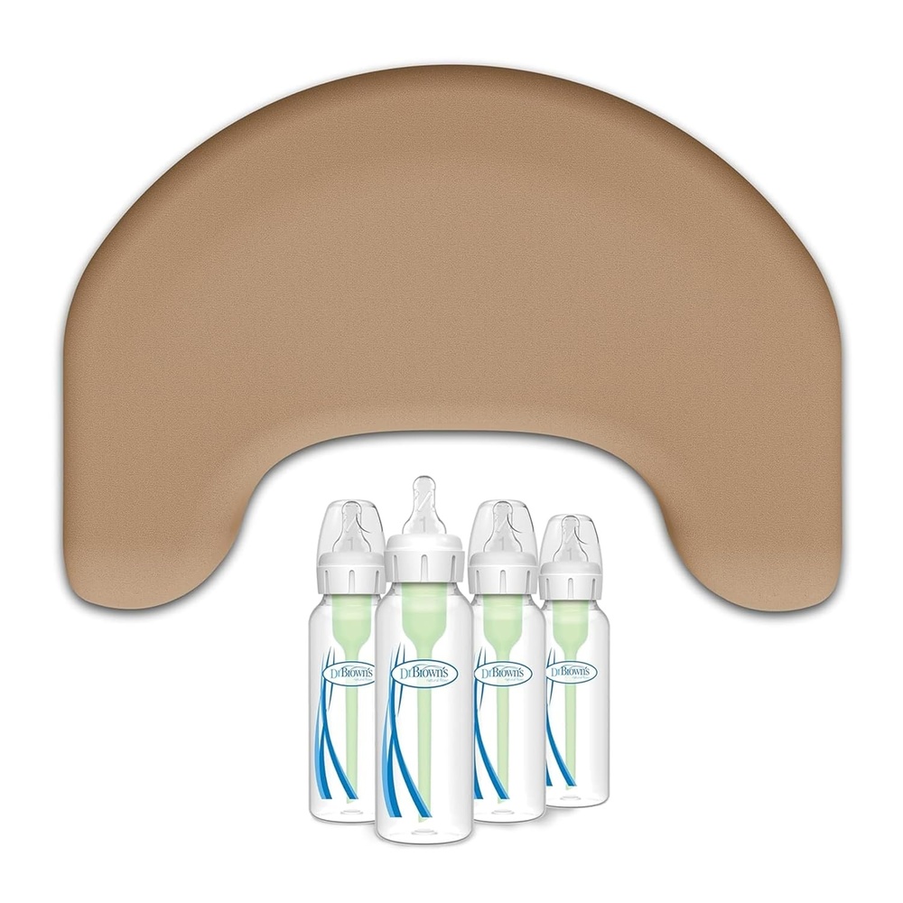 image:imageDr Browns Feeding Support Pillow with Cover Gentle Biege amp Natural Flow AntiColic Options Narrow Baby Bottle 8 oz250 mL 0m 4 Pack
