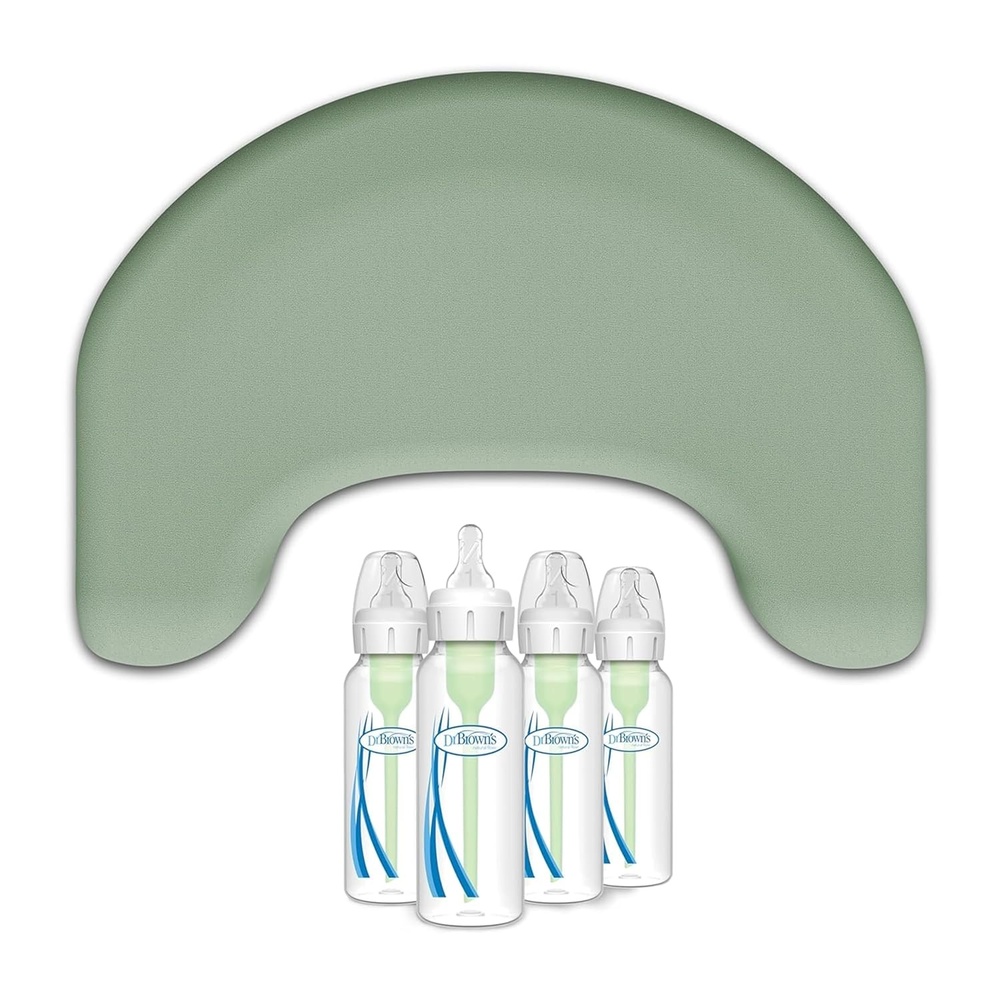 image:imageDr Browns Feeding Support Pillow with Cover Storm Green amp Natural Flow AntiColic Options Narrow Baby Bottle 8 oz250 mL 0m 4 Pack