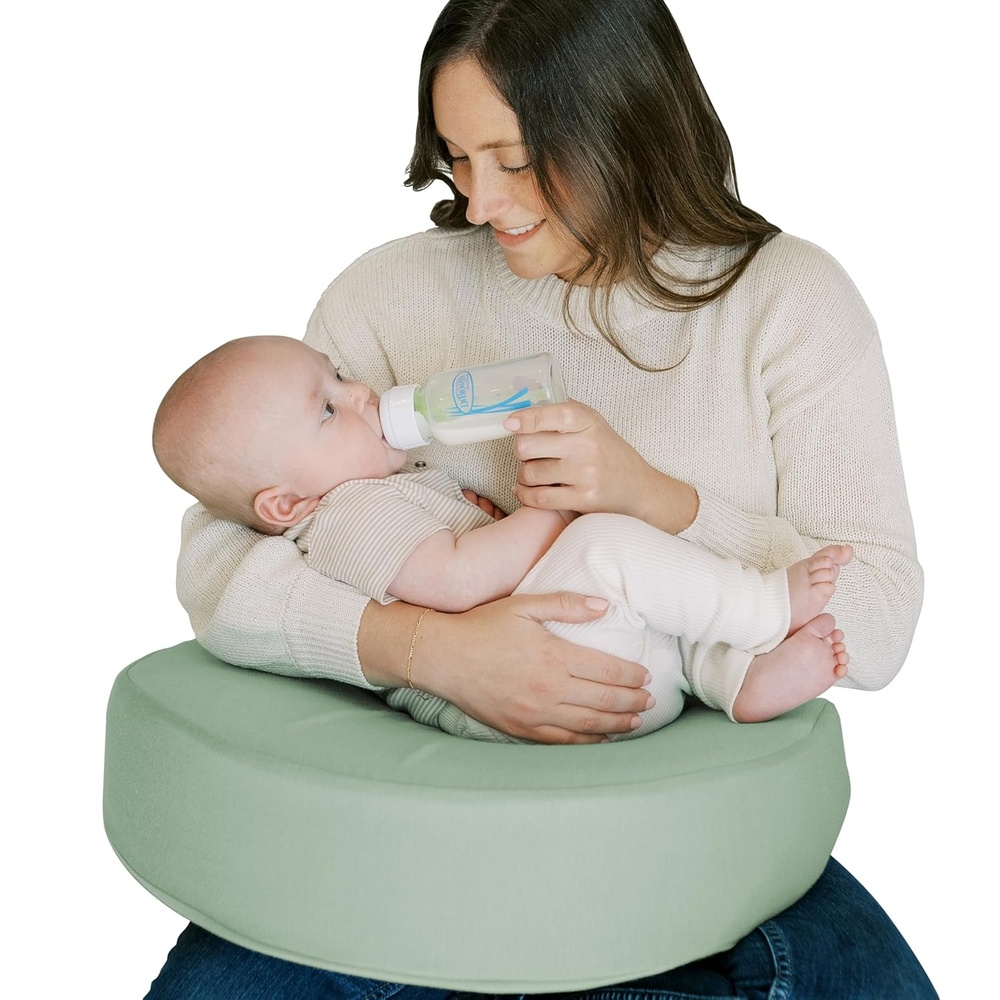 image:imageDr Browns Nursing Pillow with Washable Cover Breastfeeding Lap Support Pillow Premium Memory Foam Firm and Responsive Storm GreenStorm Green