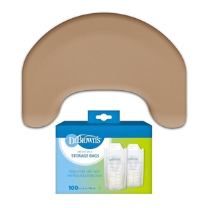 image:imageDr Browns Feeding Support Pillow with Cover Gentle Biege amp Breast Milk Storage Bags 100 ct 6 oz Bags BPA free