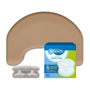 image:imageDr Browns Feeding Support Pillow with Cover Gentle Biege amp Breastfeeding Nipple Shields 24mm amp Disposable Breast Pads  60pk