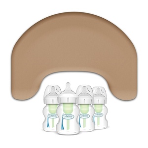 image:imageDr Browns Feeding Support Pillow with Cover Gentle Biege amp Natural Flow AntiColic Options WideNeck Baby Bottles 5 oz150 mL 4 Pack 0m