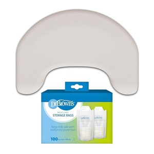 image:imageDr Browns Feeding Support Pillow with Cover Light Gray amp Breast Milk Storage Bags 100 ct 6 oz Bags BPA free