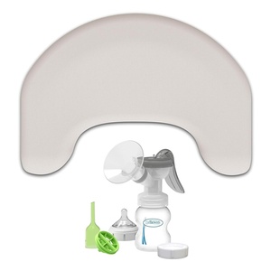 image:imageDr Browns Feeding Support Pillow with Cover Light Gray amp Manual Breast Pump