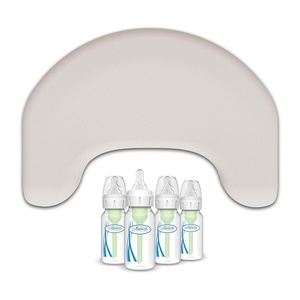 image:imageDr Browns Feeding Support Pillow with Cover Light Gray amp Natural Flow AntiColic Options Narrow Baby Bottle 4 oz120 mL 0m 4 Pack