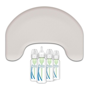 image:imageDr Browns Feeding Support Pillow with Cover Light Gray amp Natural Flow AntiColic Options Narrow Baby Bottle 8 oz250 mL 0m 4 Pack