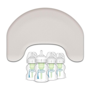 image:imageDr Browns Feeding Support Pillow with Cover Light Gray amp Natural Flow AntiColic Options WideNeck Baby Bottles 5 oz150 mL 4 Pack 0m