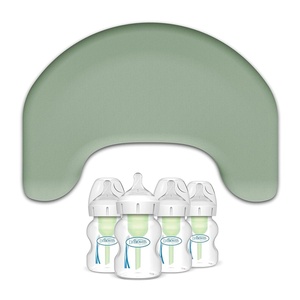 image:imageDr Browns Feeding Support Pillow with Cover Storm Green amp Natural Flow AntiColic Options WideNeck Baby Bottles 5 oz150 mL 4 Pack 0m