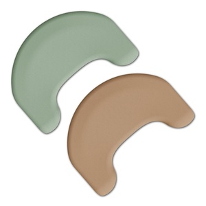image:imageDr Browns Nursing Pillow with Washable Cover Breastfeeding Lap Support Pillow Premium Memory Foam Firm and Responsive GreenBeige 2PackStorm Green  Gentle Beige