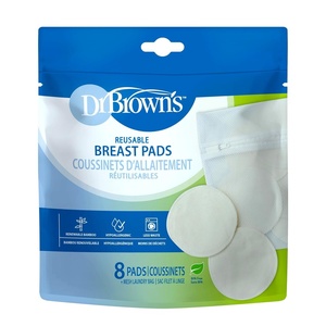 image:imageDr Browns Reusable Breast Pads for Breastfeeding Washable Nursing Pads with Laundry Bag Day amp Night Absorption 8 Count8 Count  Universal Fit