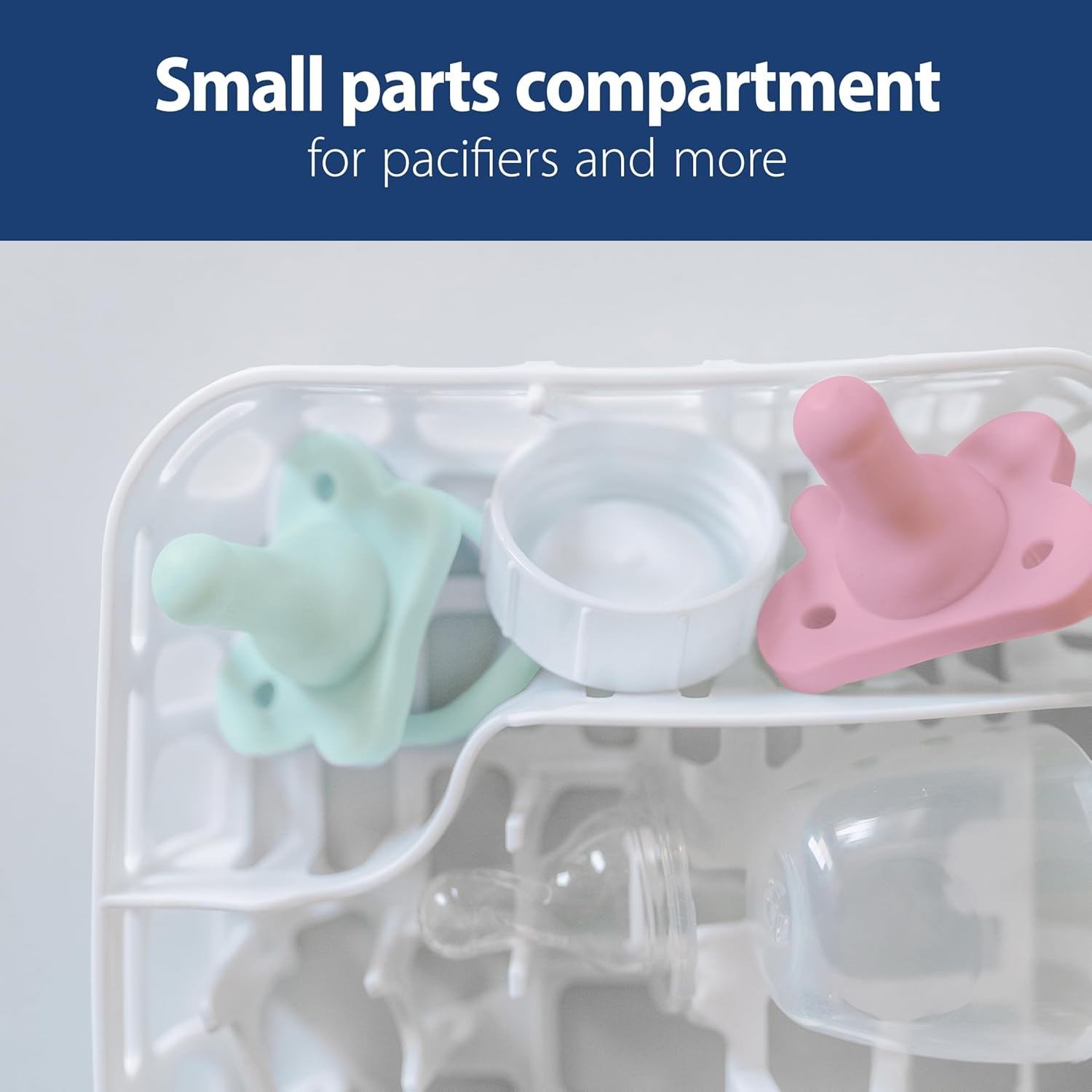 image:imageDr Browns Dishwasher Basket for Small Baby Bottle Parts Pacifiers and Accessories Clean Store and Organize Newborn Essentials BPA FreeBlack