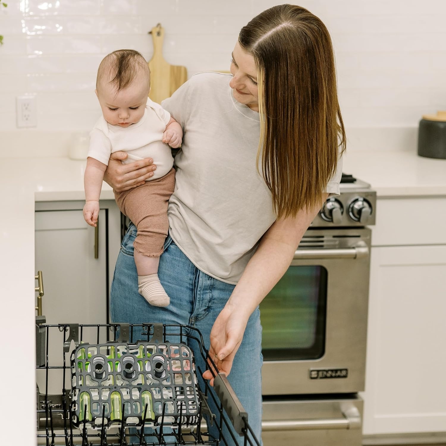 image:imageDr Browns Dishwasher Basket for Small Baby Bottle Parts Pacifiers and Accessories Clean Store and Organize Newborn Essentials BPA FreeBlack