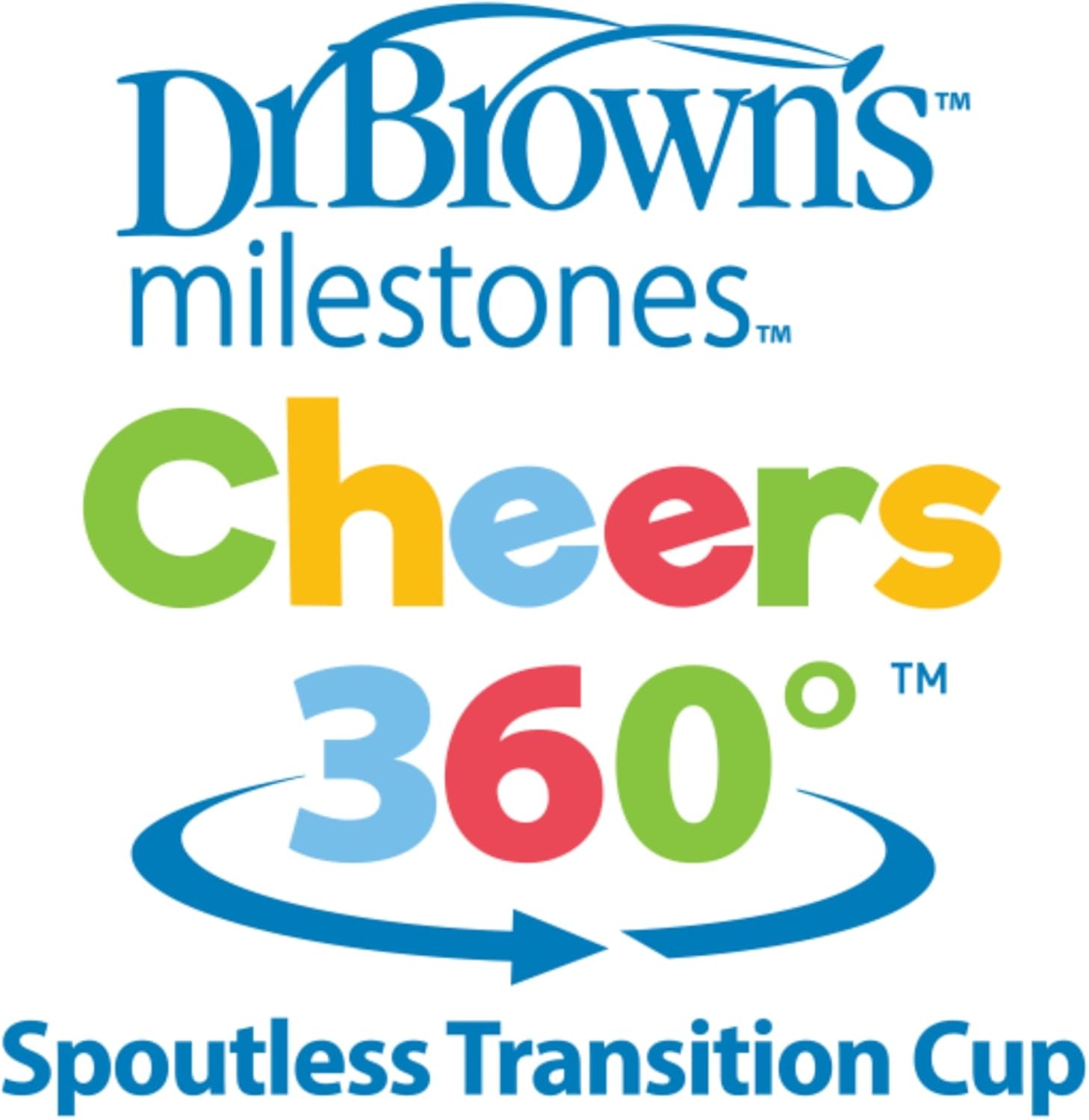 image:imageDr Browns Milestones Cheers 360 Spoutless Transition Cup Travel Friendly and LeakFree Sippy BlueGreen Animals 10 oz300 mL BPAFree 9m 2PackBlue Animals 7 oz