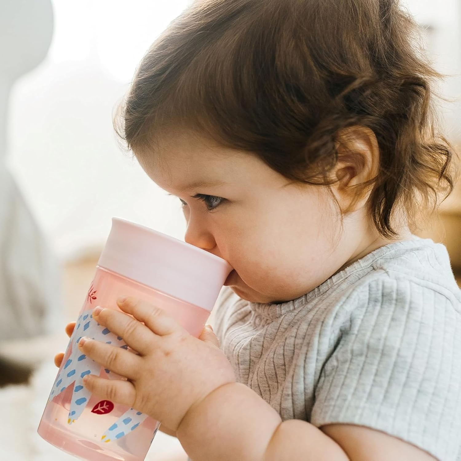 image:imageDr Browns Milestones Cheers 360 Spoutless Transition Cup Travel Friendly and LeakFree Sippy BlueGreen Animals 10 oz300 mL BPAFree 9m 2PackPink Animals 10 oz