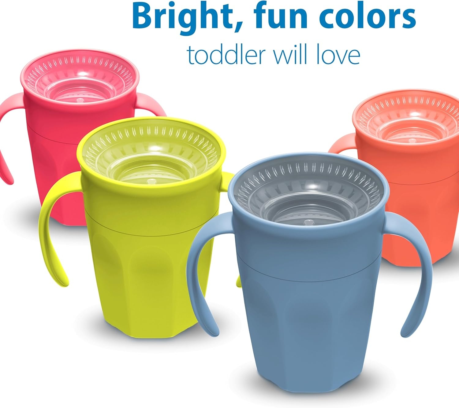 image:imageDr Browns Milestones Cheers 360 Spoutless Transition Cup with Handles Travel Friendly and Leak Free Sippy for Babies and Toddlers Green BPAFree 7 oz200 mL 6mCoral