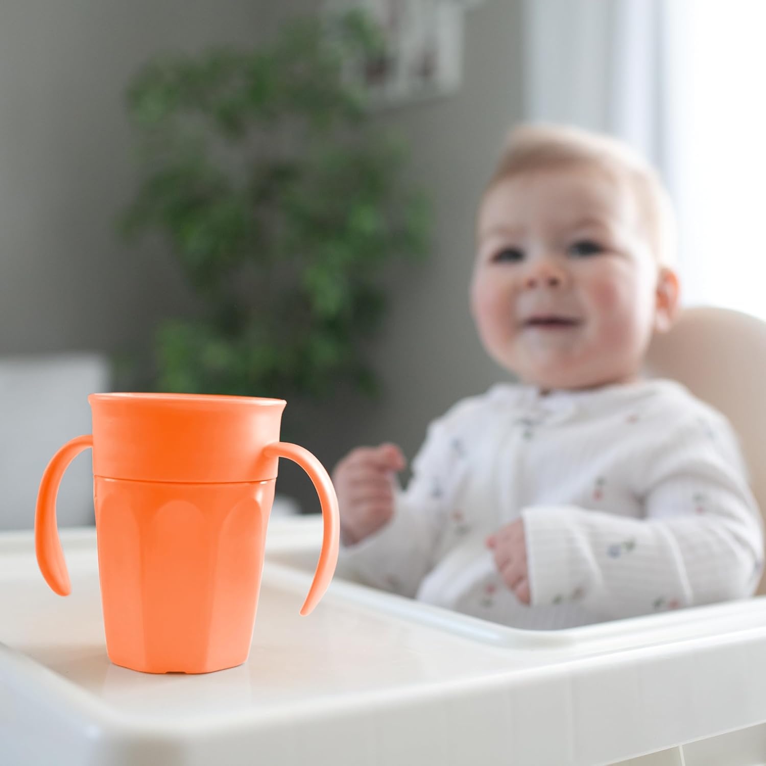 image:imageDr Browns Milestones Cheers 360 Spoutless Transition Cup with Handles Travel Friendly and Leak Free Sippy for Babies and Toddlers Green BPAFree 7 oz200 mL 6mCoral