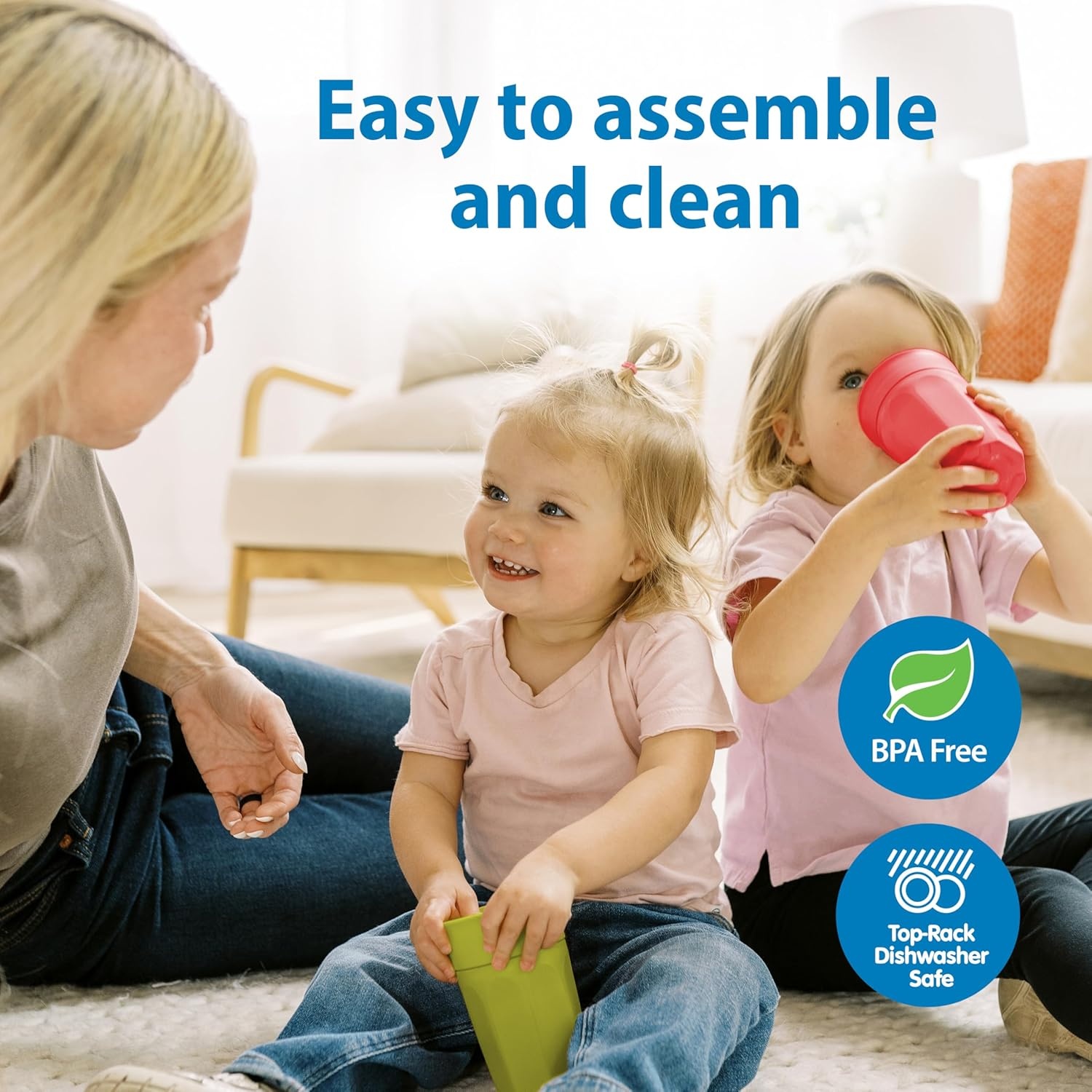image:imageDr Browns Milestones Cheers 360 Spoutless Transition Cup with Handles Travel Friendly and Leak Free Sippy for Babies and Toddlers Green BPAFree 7 oz200 mL 6mSet GreenPink