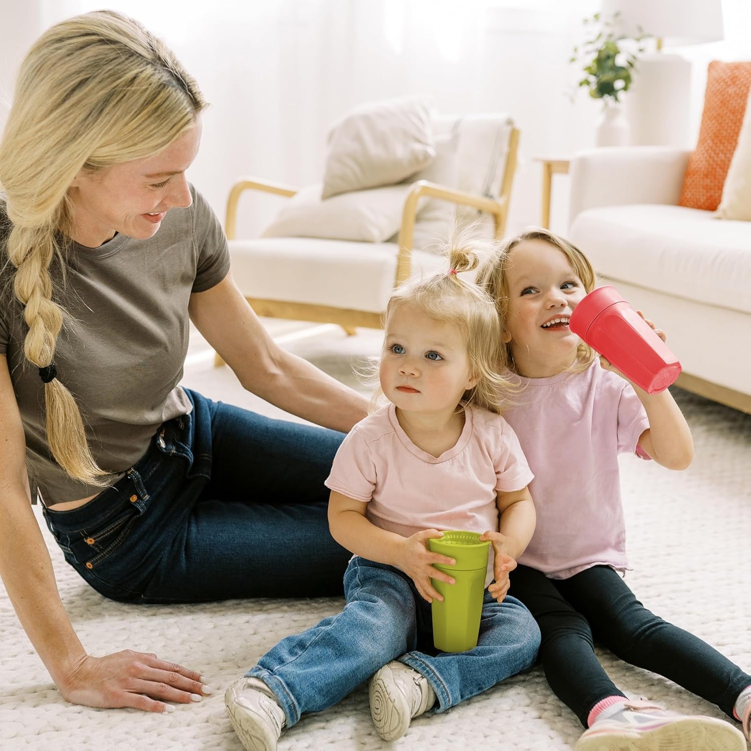 image:imageDr Browns Milestones Cheers 360 Spoutless Transition Cup with Handles Travel Friendly and Leak Free Sippy for Babies and Toddlers Green BPAFree 7 oz200 mL 6mSet GreenPink
