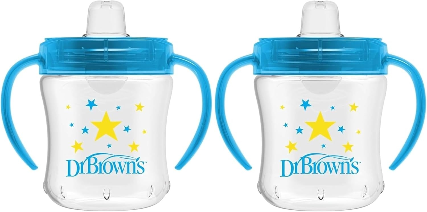 image:imageDr Browns Milestones Soft Spout Sippy Cup with Handles BPAFree Blue StarBlue Star