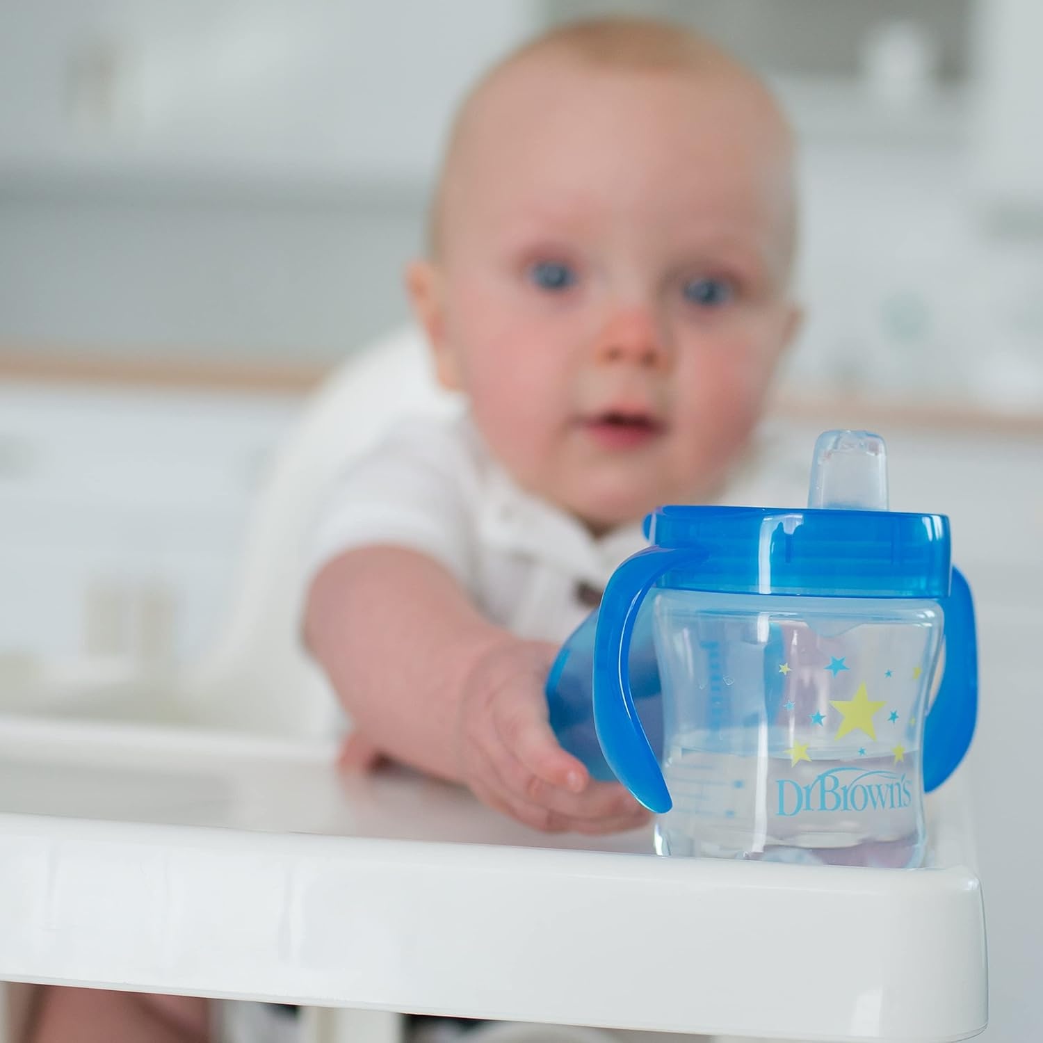 image:imageDr Browns Milestones Soft Spout Sippy Cup with Handles BPAFree Blue StarBlue Star