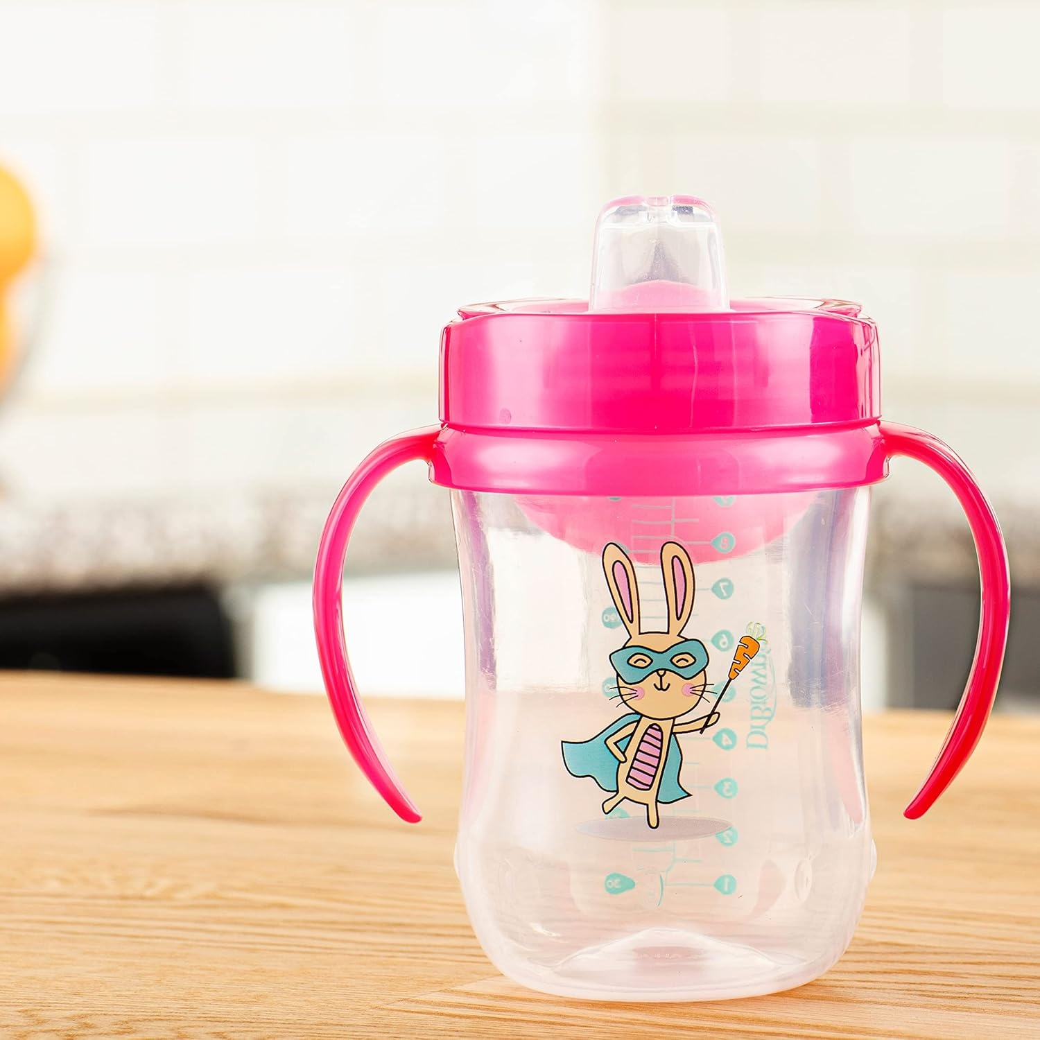 image:imageDr Browns Milestones Soft Spout Sippy Cup with Handles BPAFree Blue StarPink Bunny Hero