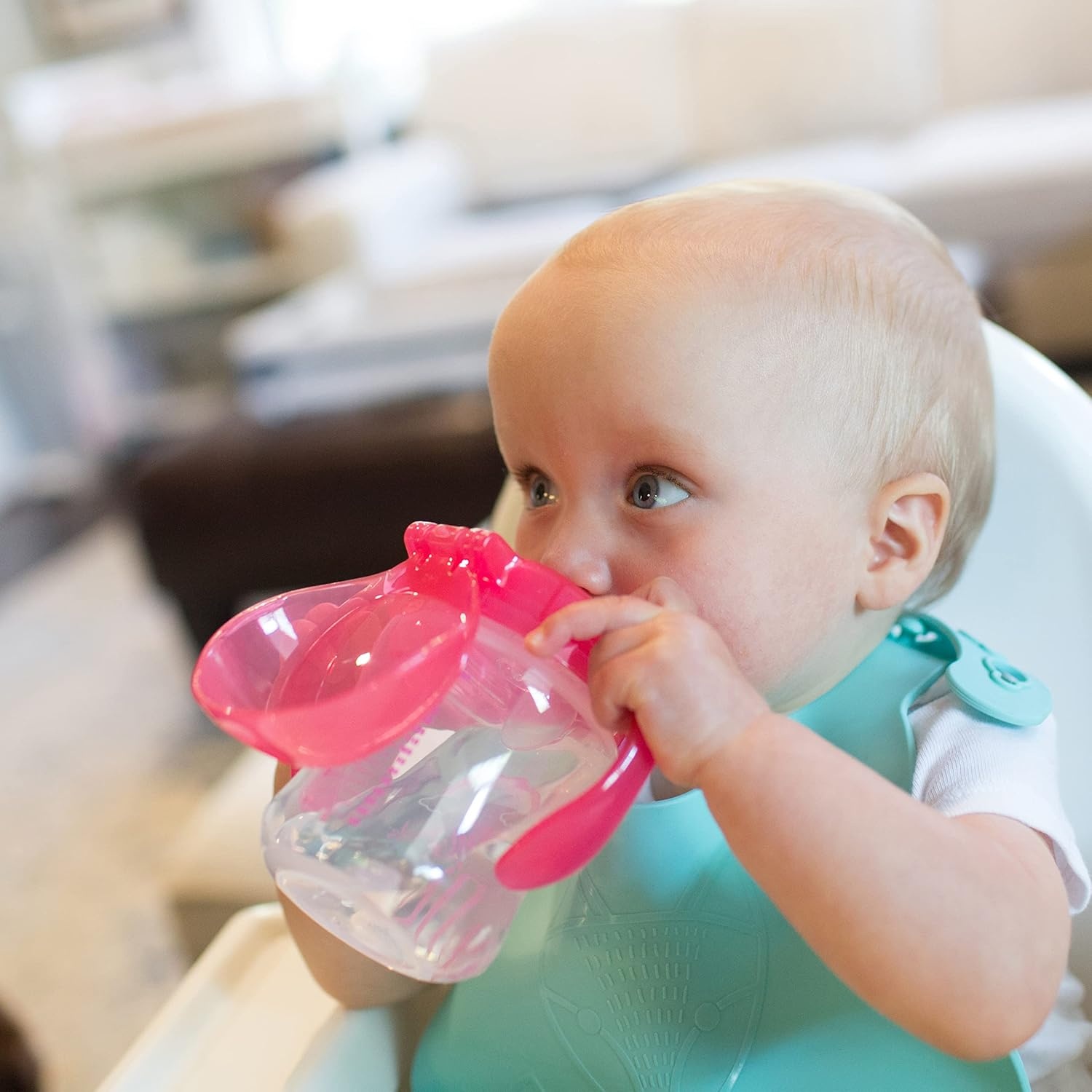 image:imageDr Browns Milestones Soft Spout Sippy Cup with Handles BPAFree Blue StarPink Rainbow