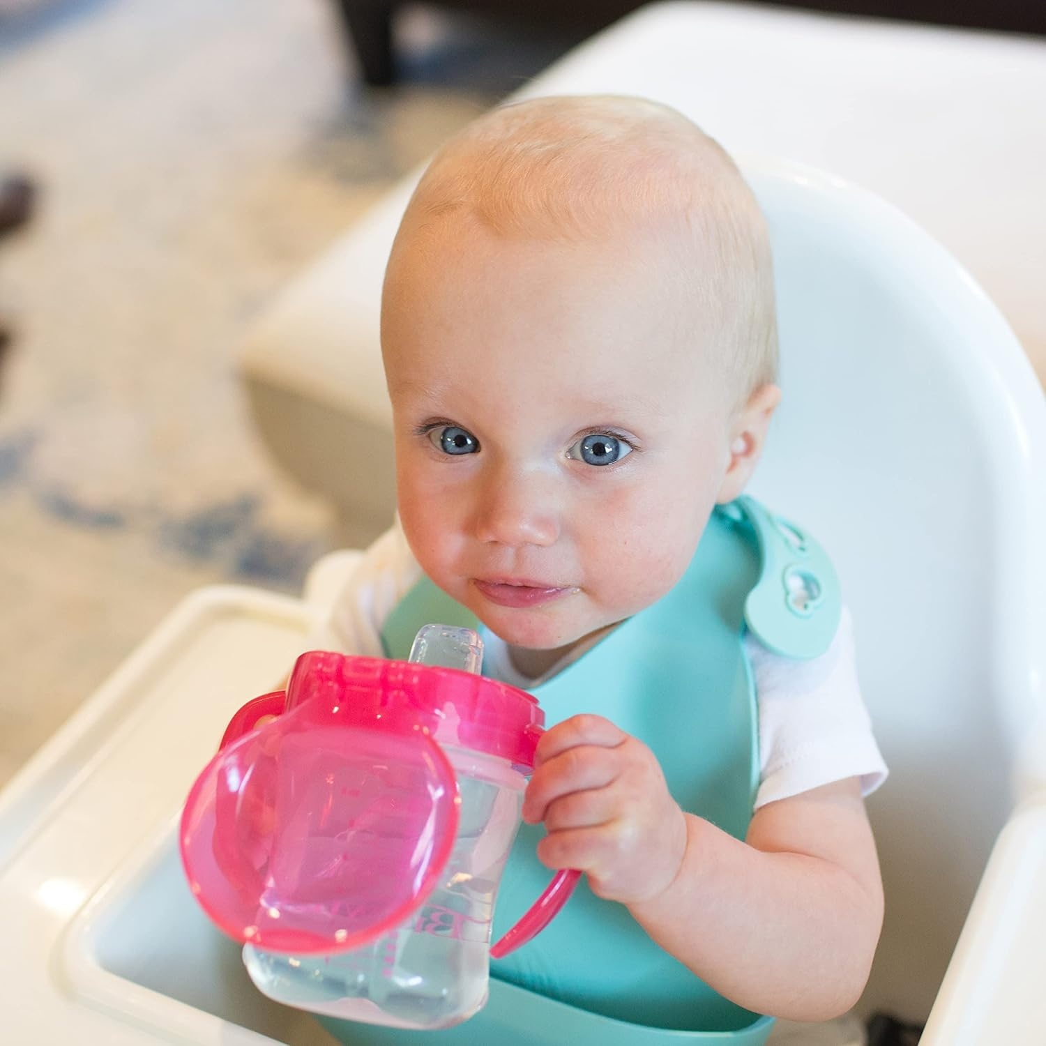 image:imageDr Browns Milestones Soft Spout Sippy Cup with Handles BPAFree Blue StarPink Rainbow