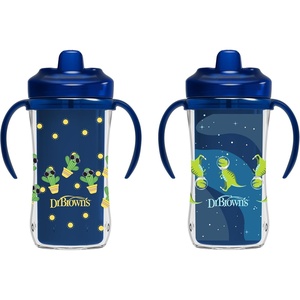 image:imageDr Browns Milestones Insulated Hard Spout Sippy Spill Proof Cup with Handles for Toddlers 2Pack Pink 10 oz300 mL BPA Free 12m2Pack  Sunglasses Cactus  Astro Dino