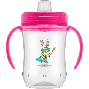 image:imageDr Browns Milestones Soft Spout Sippy Cup with Handles BPAFree Blue StarPink Bunny Hero