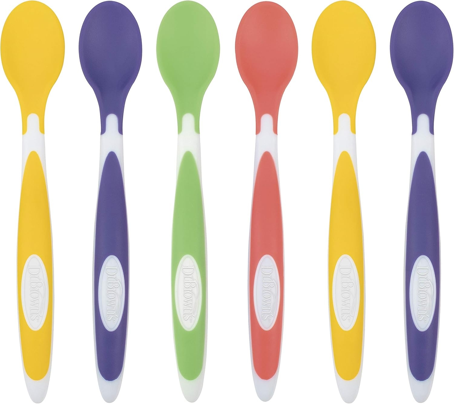 image:imageDr Browns Designed to Nourish SoftTip Toddler Feeding Spoons 6 Pack Assorted Set Colors May VarySoftTip Toddler Feeding Spoons 24 Pack