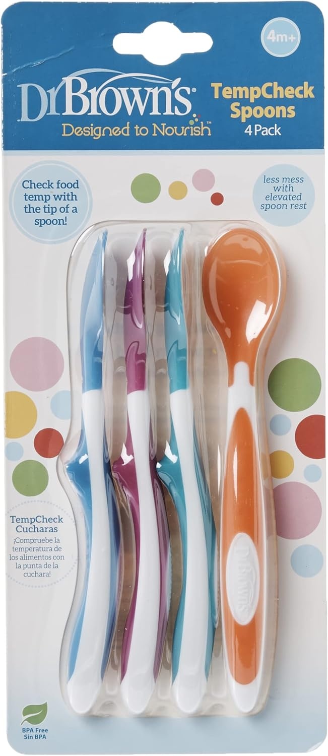 image:imageDr Browns Designed to Nourish TempCheck Spoons 4Pack BlueTempCheck ColorChange Spoons