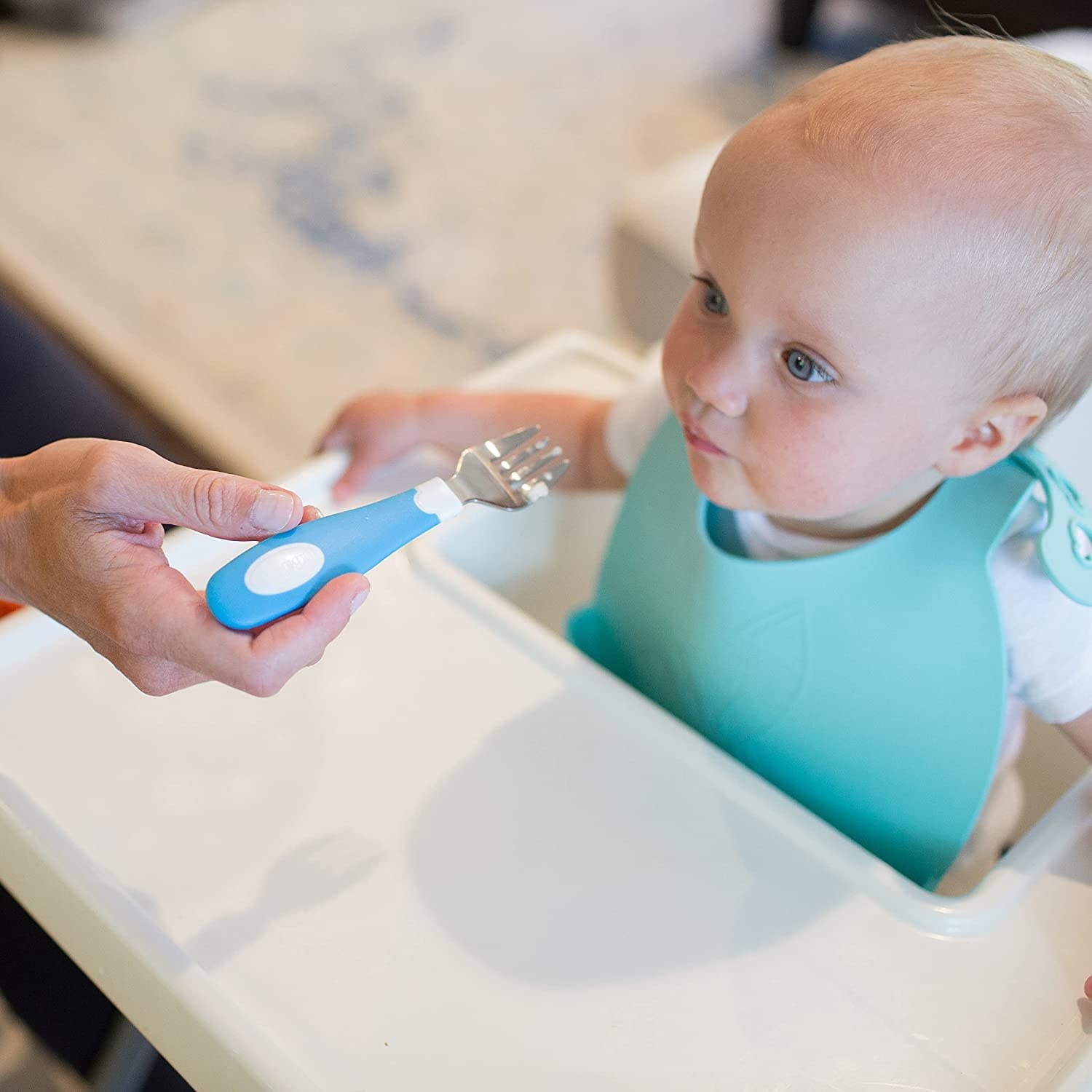 image:imageDr Browns NoSlip Strong Suction Bowls for Babies and Toddlers Baby Led Feeding 2Pack BPA Free 4mWhite Blue