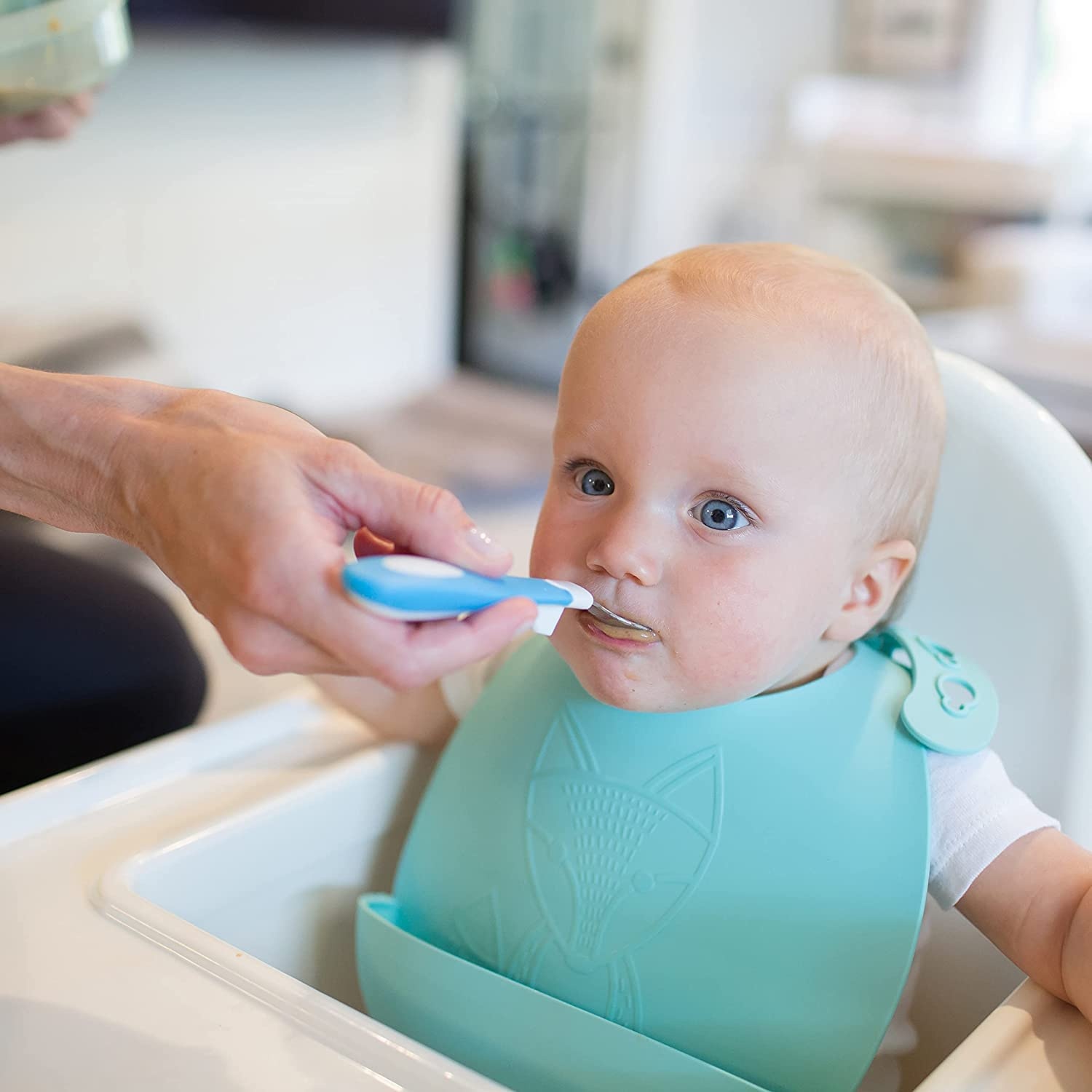 image:imageDr Browns NoSlip Strong Suction Bowls for Babies and Toddlers Baby Led Feeding 2Pack BPA Free 4mWhite Blue