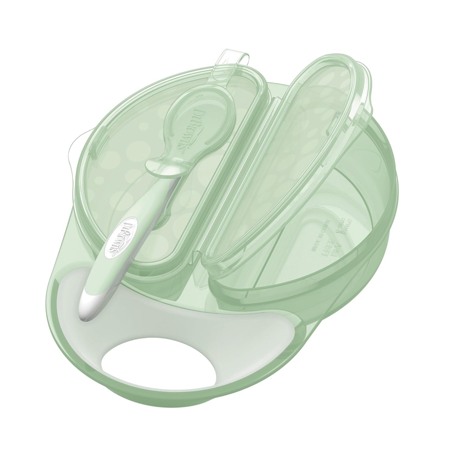image:imageDr Browns Toddler Feeding Starter Set Travel Bundle with Cheers360 Spoutless Training Cup with Handles 6m 4 PieceLight Green Value Pack