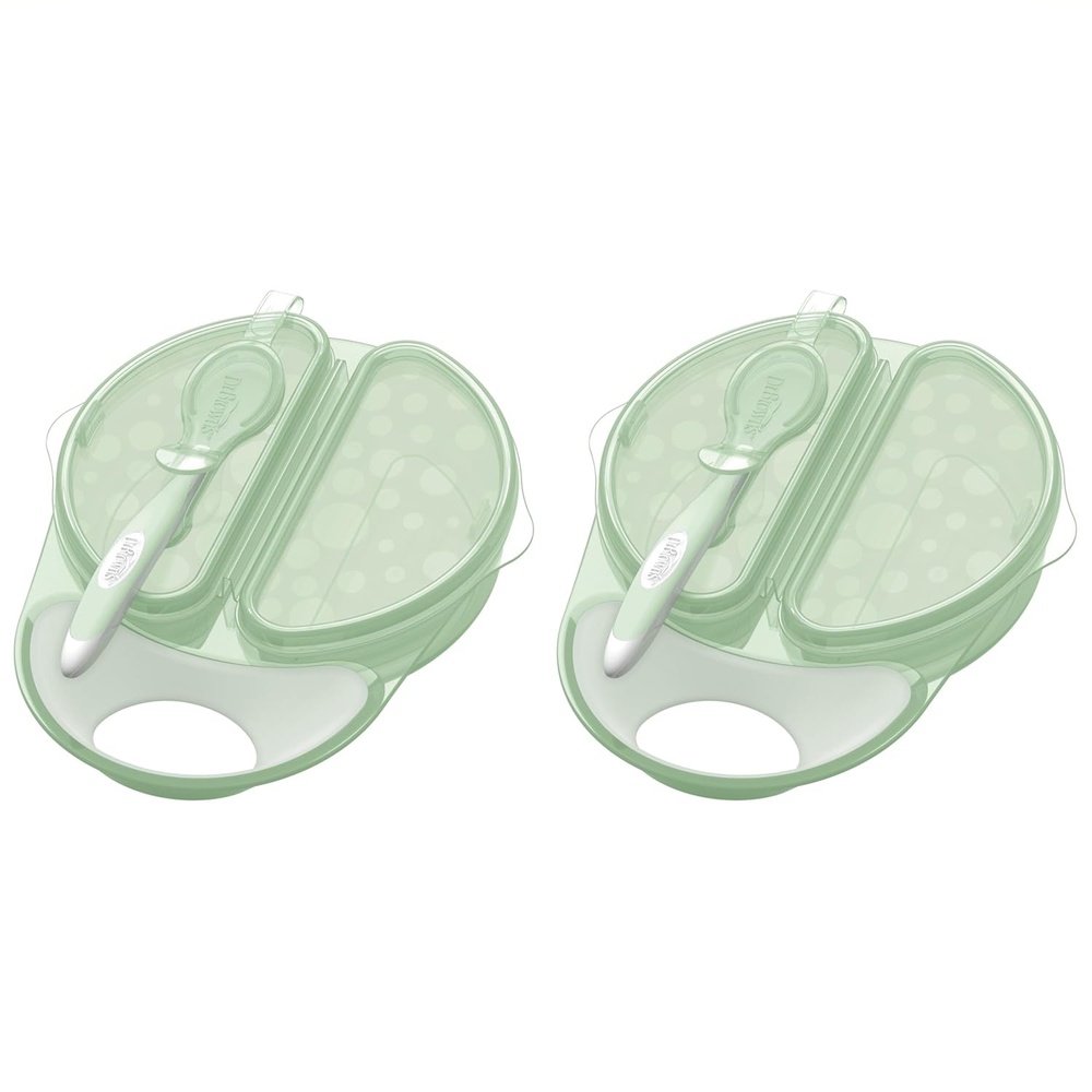 image:imageDr Browns Toddler Feeding Starter Set Travel Bundle with Cheers360 Spoutless Training Cup with Handles 6m 4 PieceLight Green Value Pack