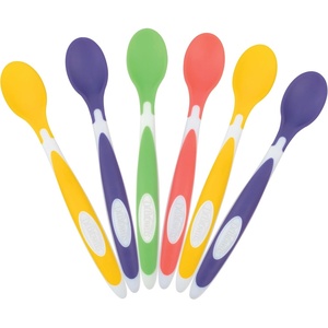 image:imageDr Browns Designed to Nourish SoftTip Toddler Feeding Spoons 6 Pack Assorted Set Colors May VarySoftTip Toddler Feeding Spoons  6 Pack