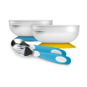 image:imageDr Browns NoSlip Strong Suction Bowls for Babies and Toddlers Baby Led Feeding 2Pack BPA Free 4mWhite  Blue