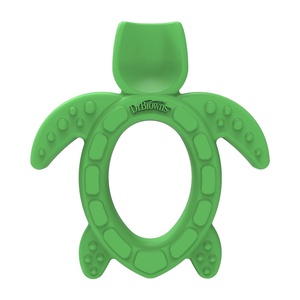 image:imageDr Browns Silicone Starter Spoon and Teether for Babies and Infants Turtles 1 Pack 4m1Pack  Starter Spoon