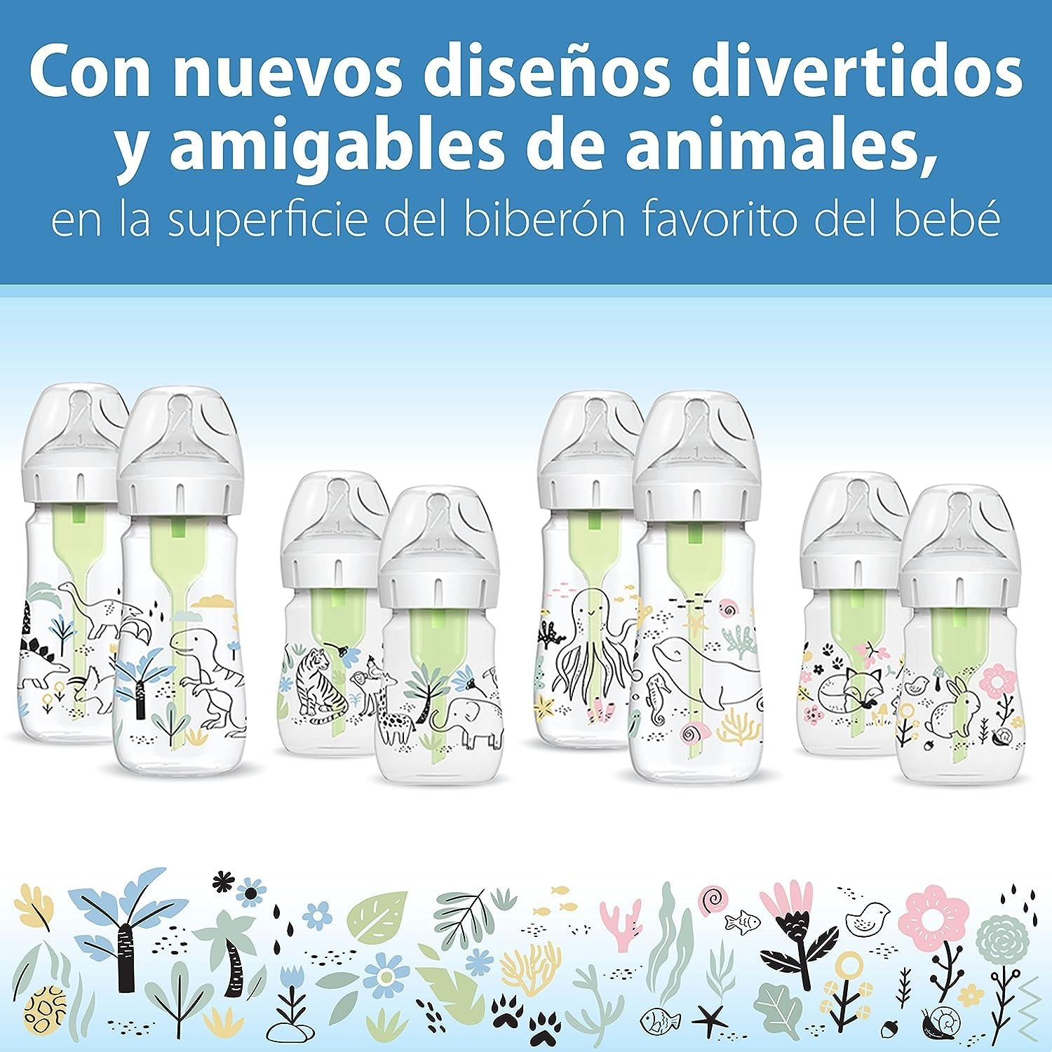image:imageDr Browns AntiColic Options WideNeck Baby Bottle Designer Edition Woodland 5 oz150 mL Ocean 9oz270mL Level 1 Slow Flow Nipple 0m 4Pack2Pack 5 oz Jungle