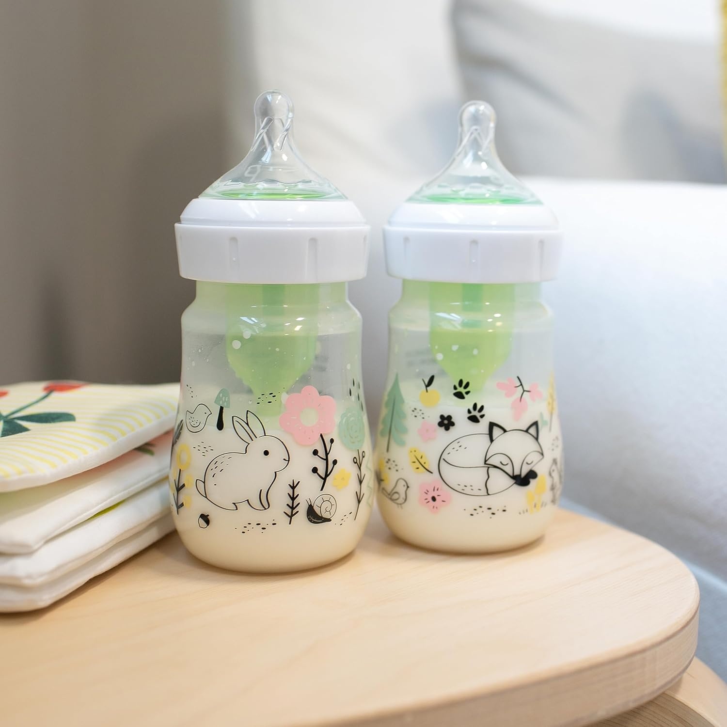 image:imageDr Browns AntiColic Options WideNeck Baby Bottle Designer Edition Woodland 5 oz150 mL Ocean 9oz270mL Level 1 Slow Flow Nipple 0m 4Pack2Pack 5 oz Woodland