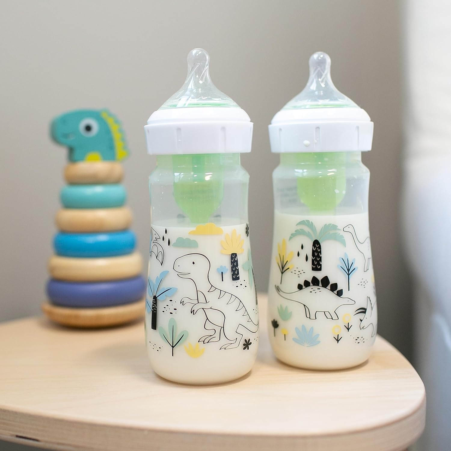 image:imageDr Browns AntiColic Options WideNeck Baby Bottle Designer Edition Woodland 5 oz150 mL Ocean 9oz270mL Level 1 Slow Flow Nipple 0m 4Pack2Pack 9 oz Dinosaur