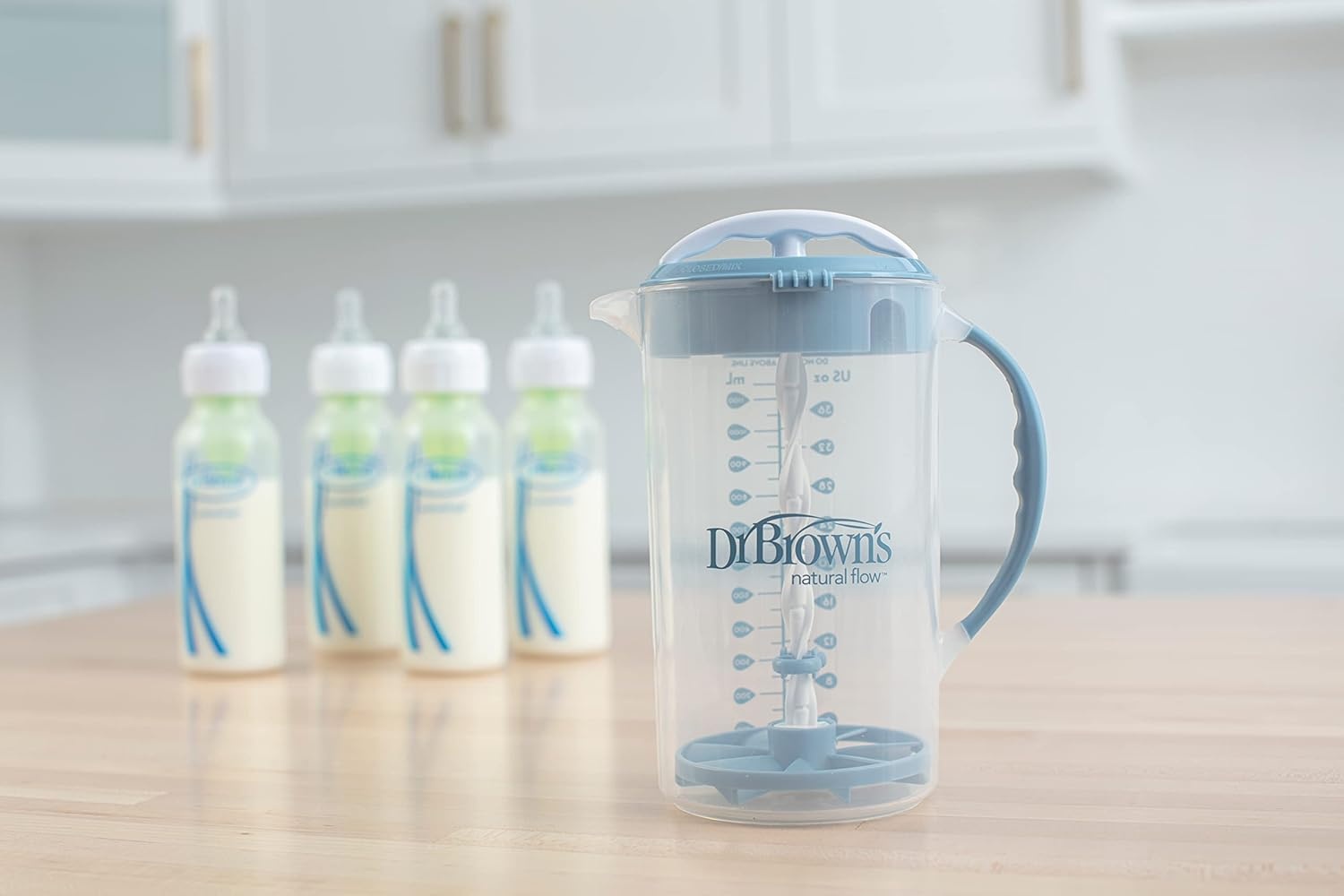 image:imageDr Browns AntiColic Options WideNeck Baby Bottle Set with Formula Mixing PitcherFeeding Set Baby Formula Mixing Pitcher