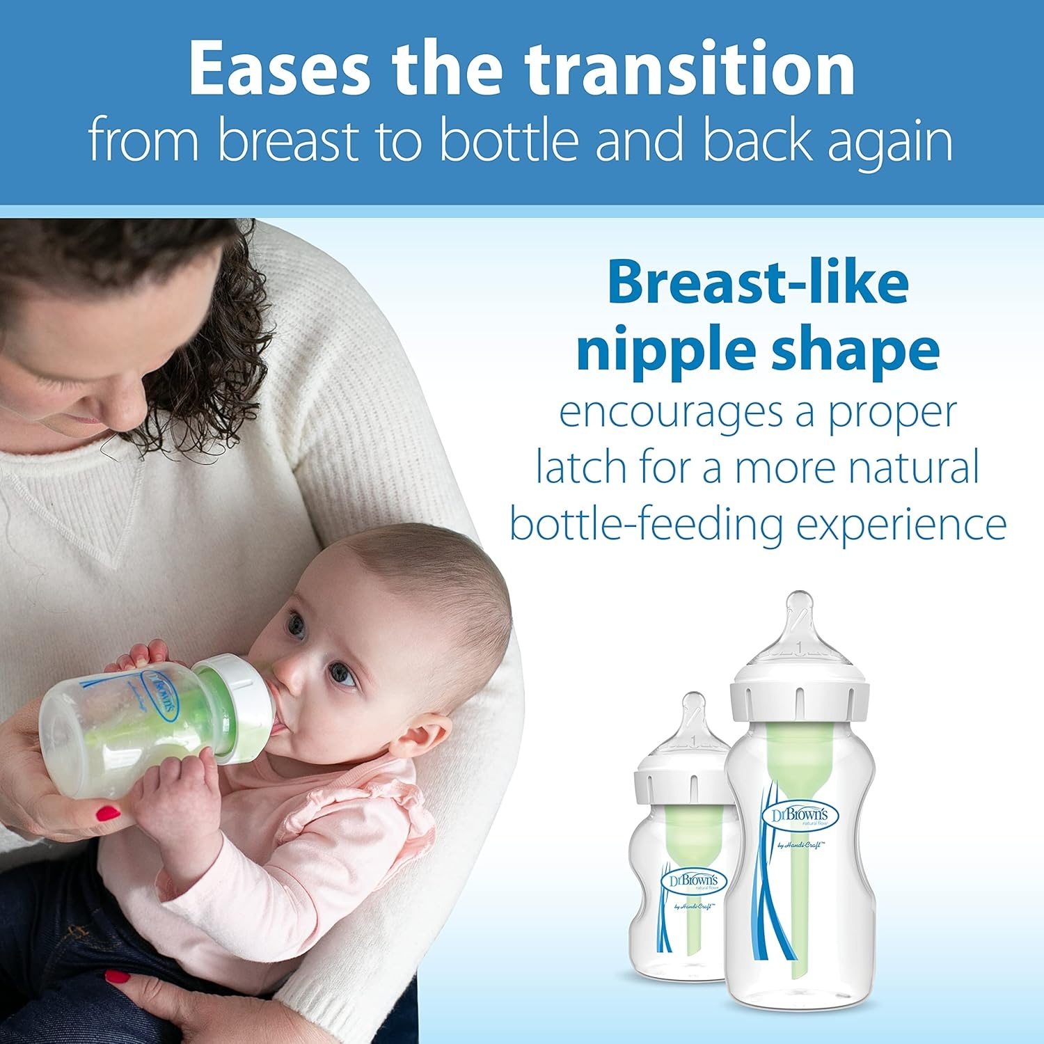 image:imageDr Browns AntiColic Options WideNeck Baby Bottles Woodland Decos 5 oz Level 1 Nipple 2Pack and Level 2 Nipple 2Pack