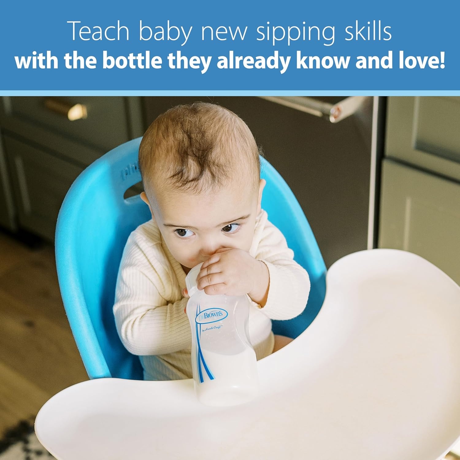 image:imageDr Browns Transition Sippy Cup with Soft Spout Blue 6oz 6m amp Options WideNeck Baby Bottle Sippy Spout 2Count