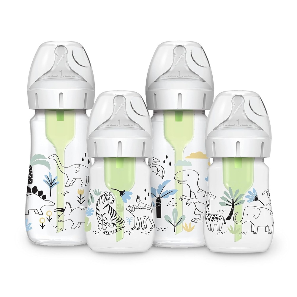 image:imageDr Browns AntiColic Options WideNeck Baby Bottle Designer Edition Woodland 5 oz150 mL Ocean 9oz270mL Level 1 Slow Flow Nipple 0m 4Pack4Pack 9 oz 5 oz Dinosaur Jungle